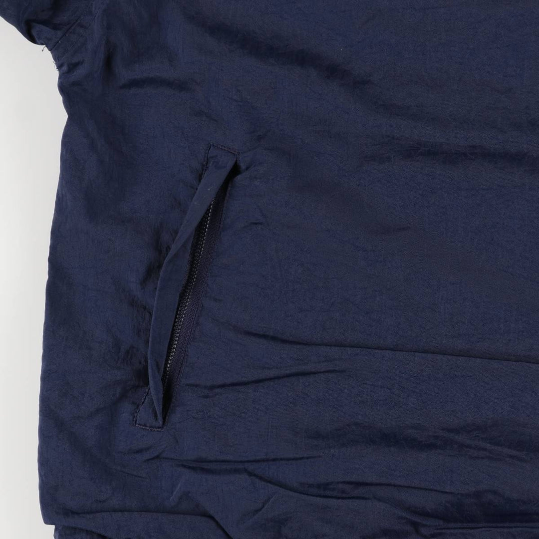 Champion V-neck college nylon pullover, men's size S Nylon navy blue type Vintage Second Hand