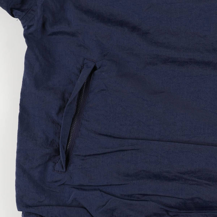 Champion V-neck college nylon pullover, men's size S Nylon navy blue type Vintage Second Hand