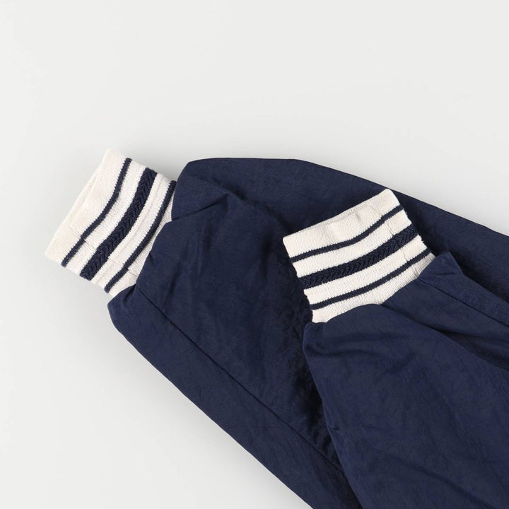 Champion V-neck college nylon pullover, men's size S Nylon navy blue type Vintage Second Hand