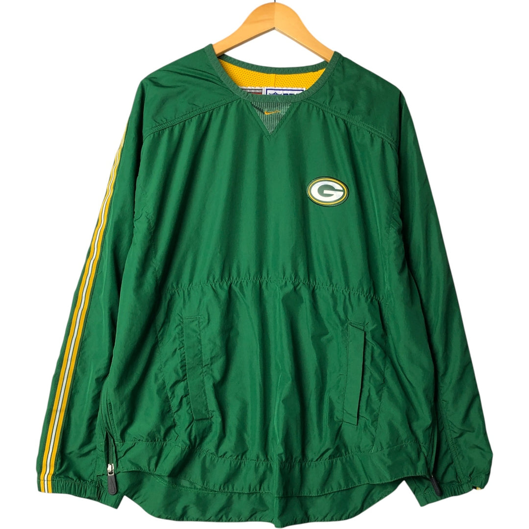 2000'S Nike Team NFL Green Bay Packers warm-up pullover, men's size L polyester green type Vintage Second Hand