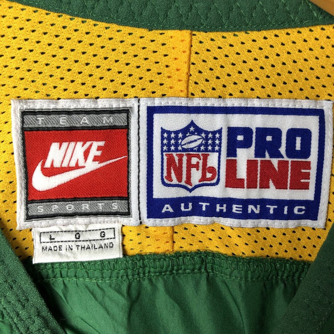 2000'S Nike Team NFL Green Bay Packers warm-up pullover, men's size L polyester green type Vintage Second Hand
