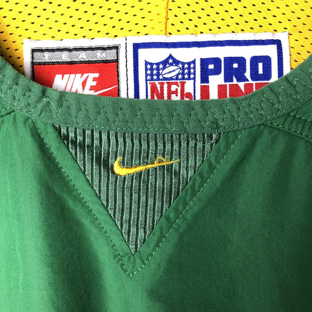 2000'S Nike Team NFL Green Bay Packers warm-up pullover, men's size L polyester green type Vintage Second Hand
