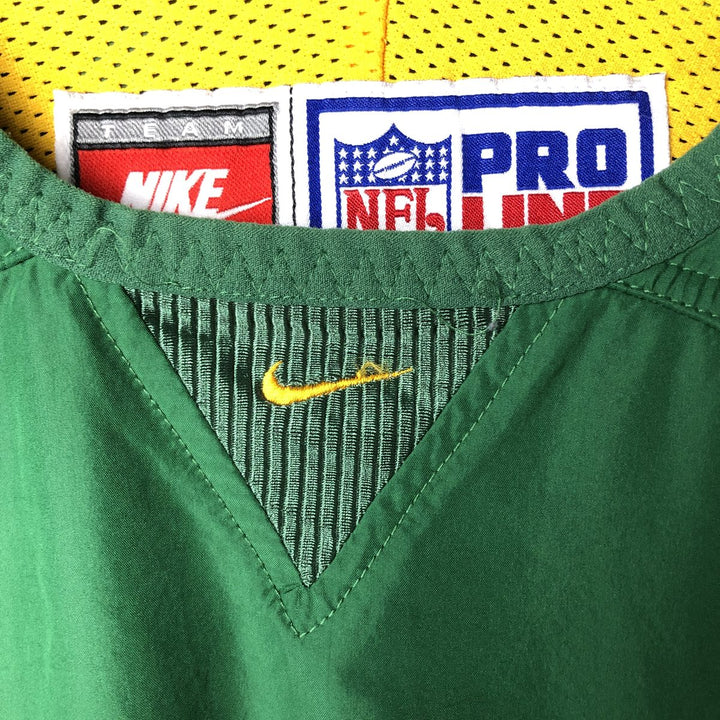2000'S Nike Team NFL Green Bay Packers warm-up pullover, men's size L polyester green type Vintage Second Hand