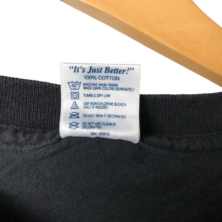 Vintage 90'S Delta message print T-shirt, size L, men's cotton black type Vintage Second Hand