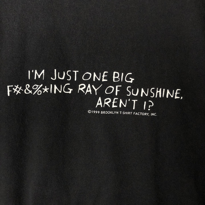 Vintage 90'S Delta message print T-shirt, size L, men's cotton black type Vintage Second Hand
