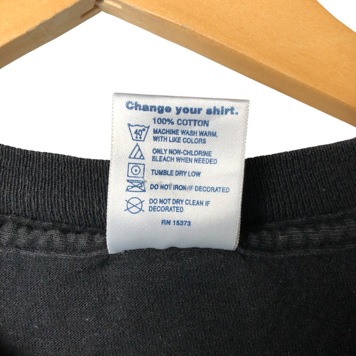 2000'S Delta DELTA Message Print T-Shirt, Men's Size M cotton black type Vintage Second Hand