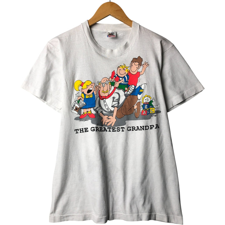 Vintage 1980'S Fruit of the Loom print T-shirt, Made in USA, Men's Size Medium cotton white type Vintage Second Hand