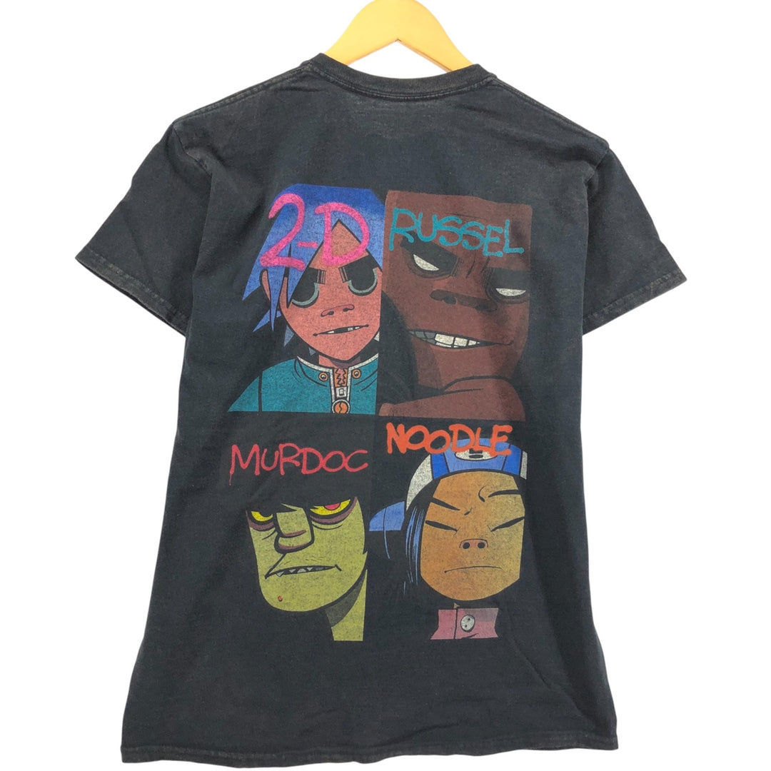 GORILLAZ Gorillaz Band T-shirt Band T Men's S size unclear black type Vintage Second Hand