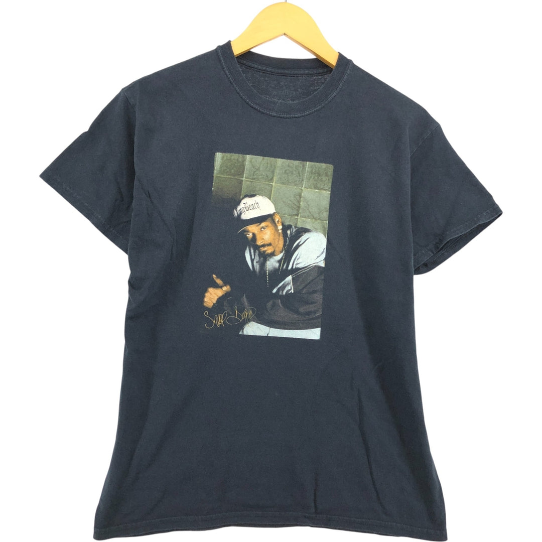 SNOOP DOGG Snoop Dogg Rap T-shirt Rap T Men's M size unclear black type Vintage Second Hand