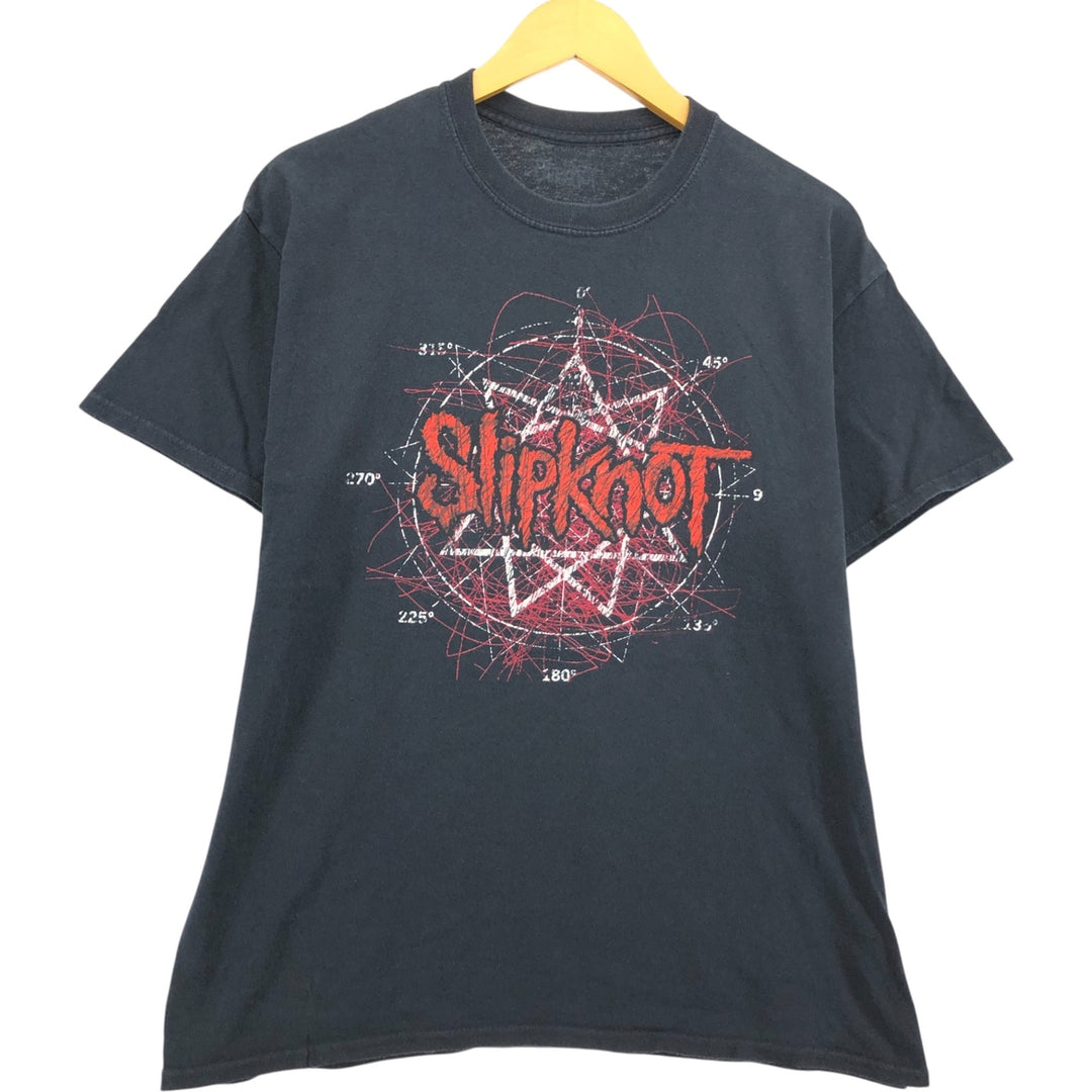 Slipknot Band T-shirt, Band T, Men's L size cotton black type Vintage Second Hand