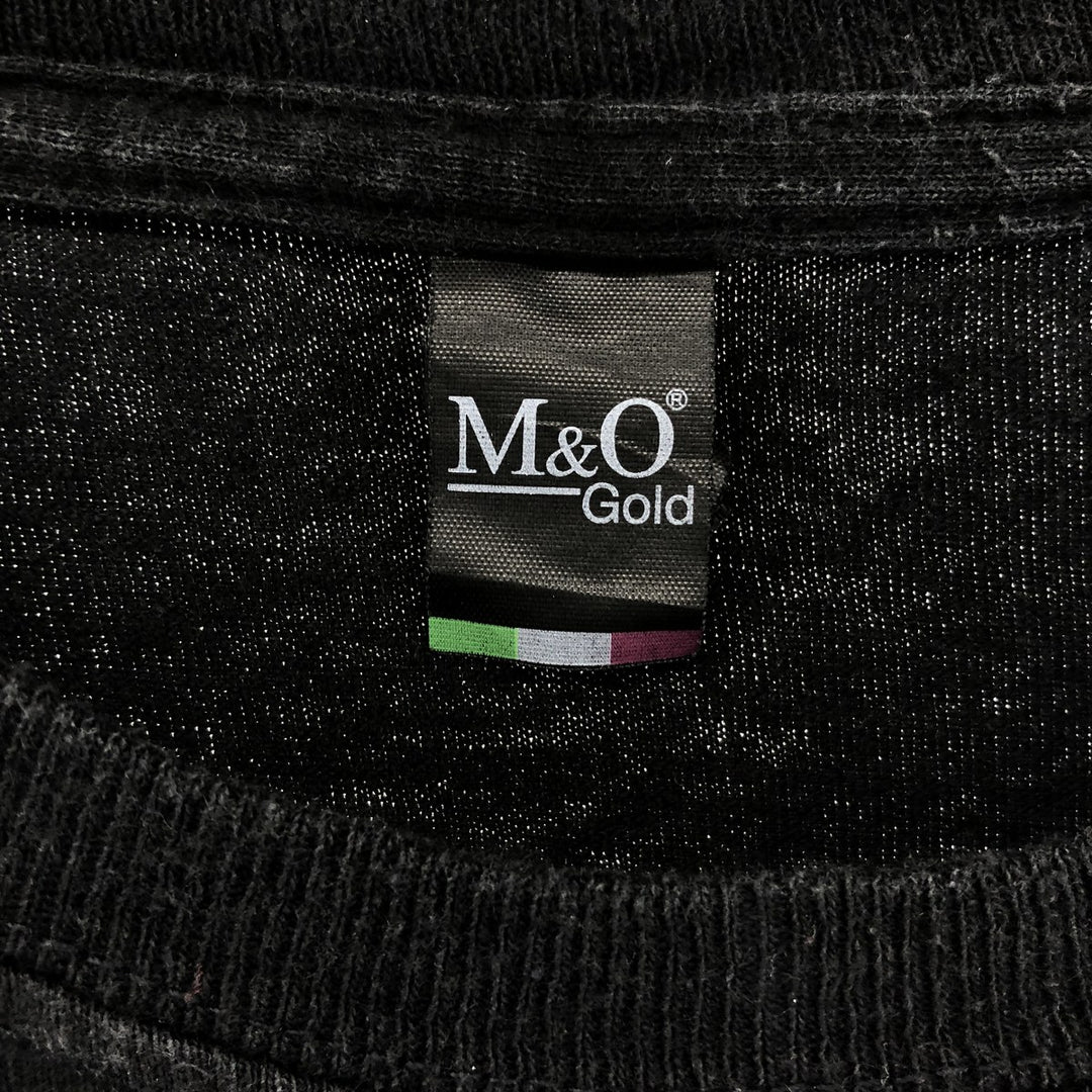 M AND O gold NIPSEY HUSSLE rap T-shirt, men's XL cotton black type Vintage Second Hand