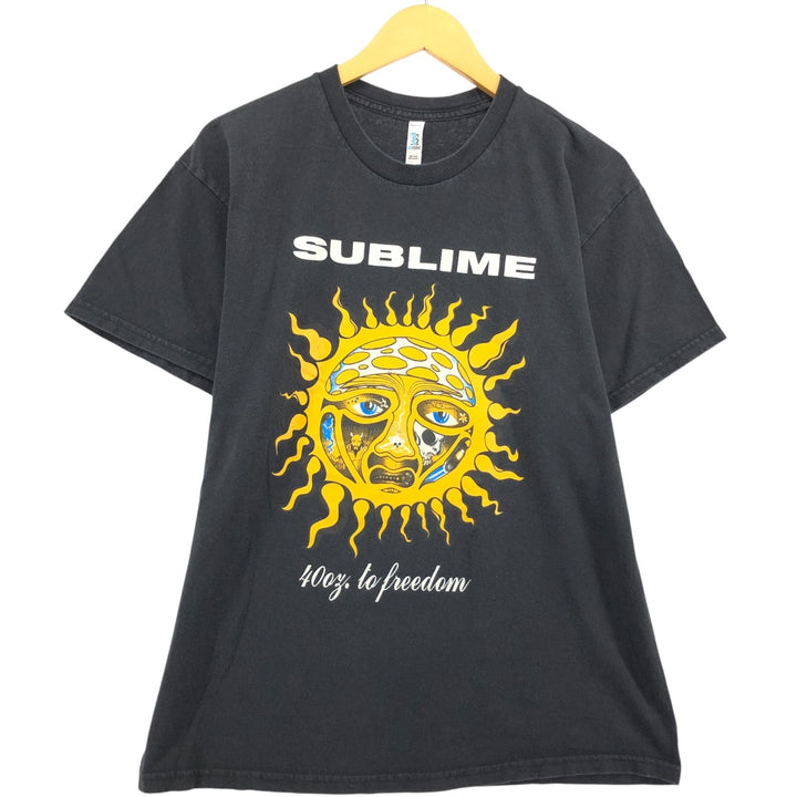 teestyled SUBLIME band T-shirt, men's size L cotton black type Vintage Second Hand