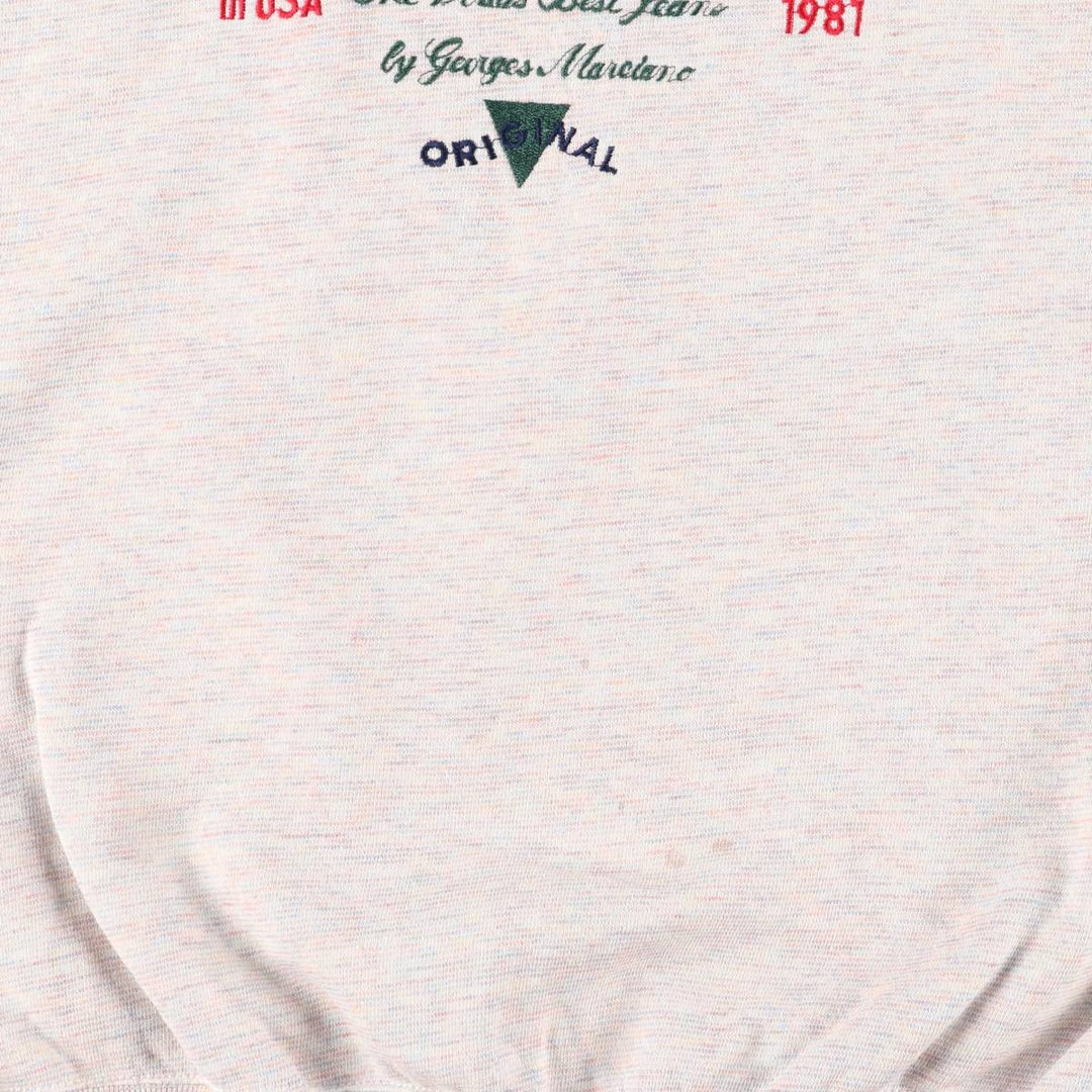 Vintage 90'S Guess by Georges Marciano one-point logo sweatshirt, made in the USA, size L, men's cotton gray type Vintage Second Hand