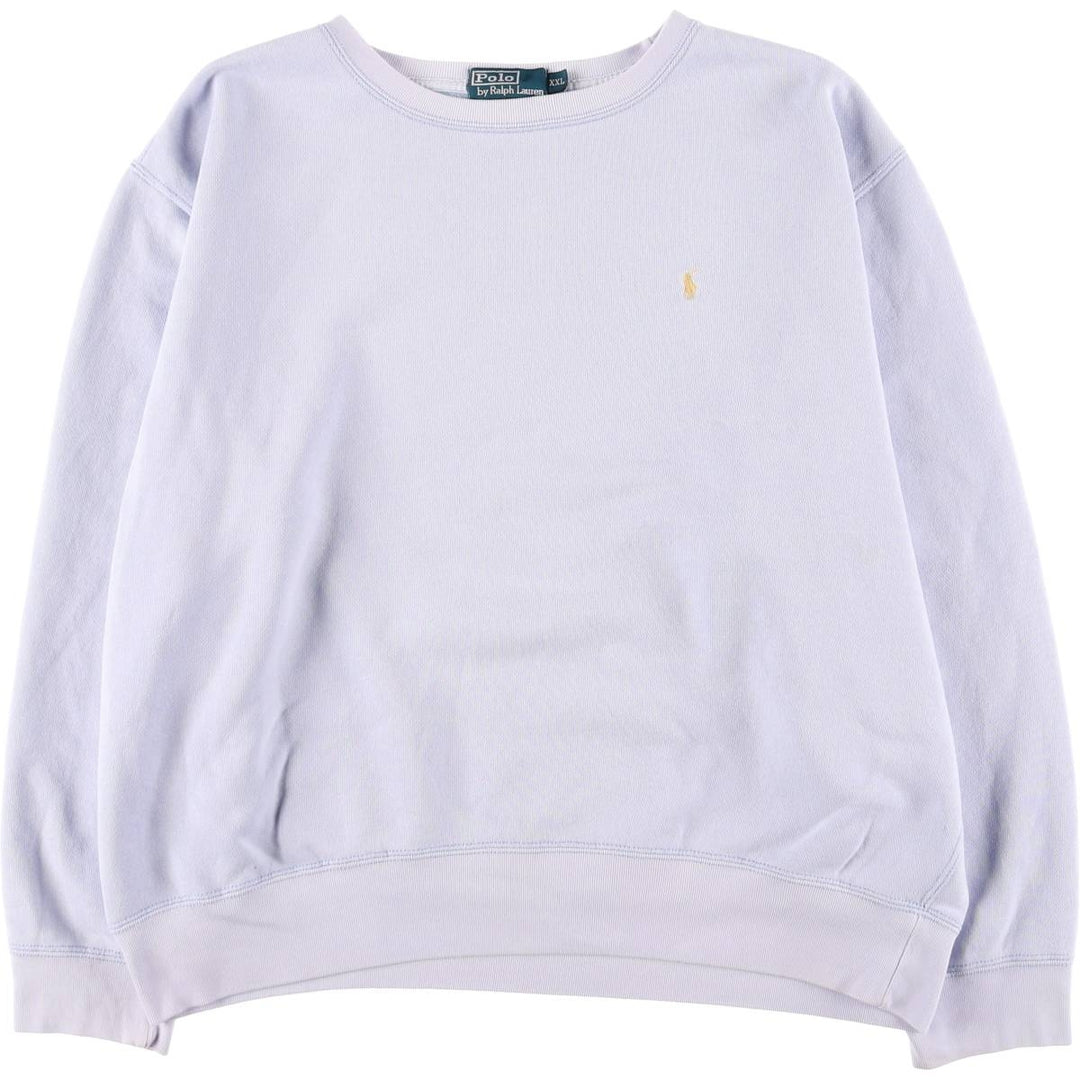 Ralph Lauren POLO by Ralph Lauren One Point Logo Sweatshirt Trainer Men's XXL cotton Purple type blue-purple Vintage Second Hand