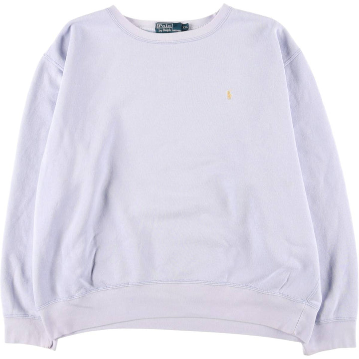 Ralph Lauren POLO by Ralph Lauren One Point Logo Sweatshirt Trainer Men's XXL cotton Purple type blue-purple Vintage Second Hand