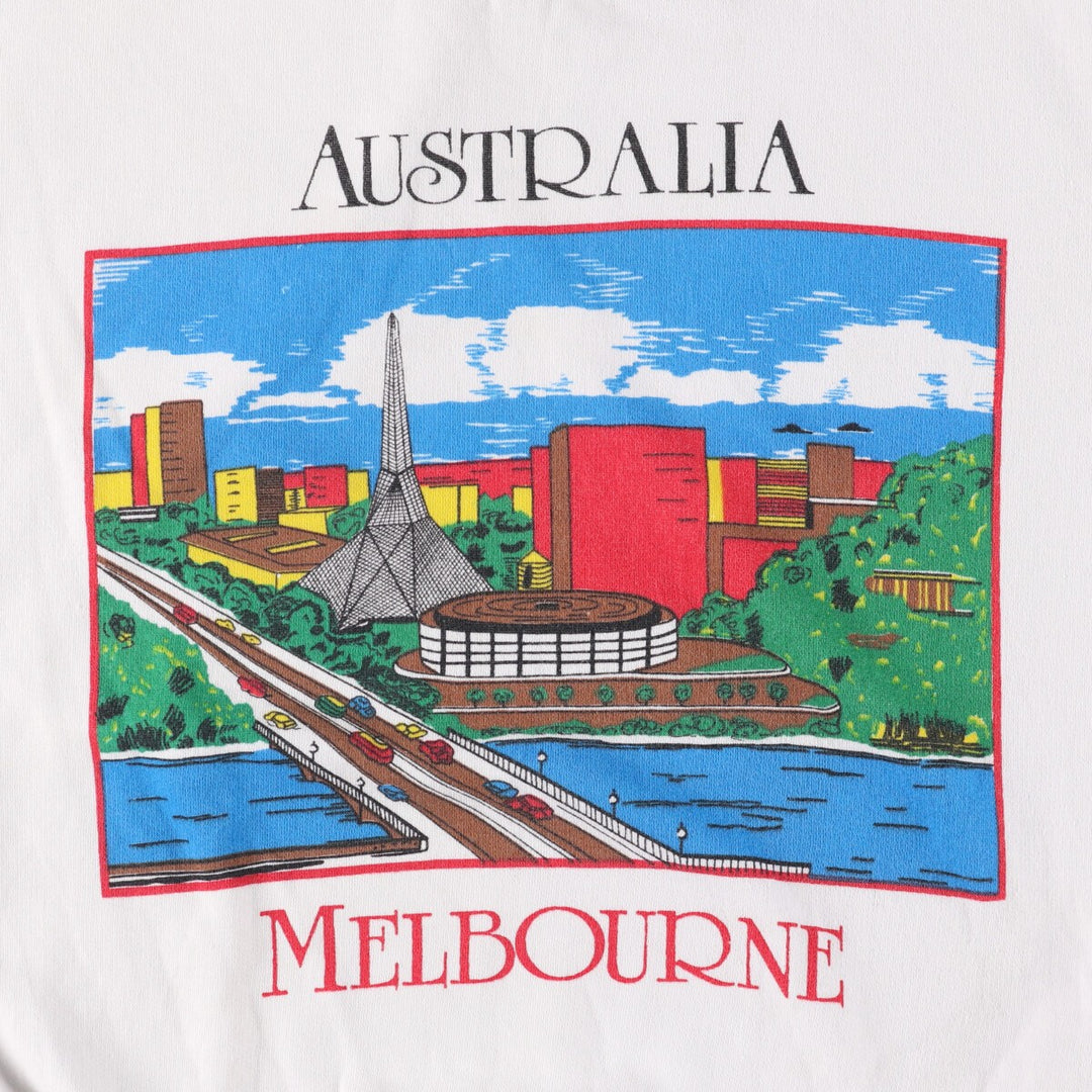 NEWS BREAKERS Printed Sweatshirt, Men's XL cotton white type Vintage Second Hand