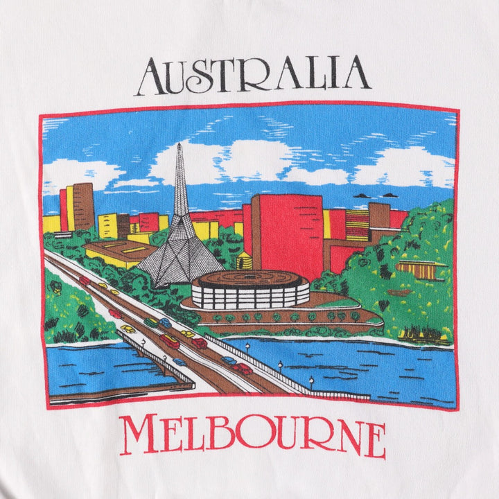 NEWS BREAKERS Printed Sweatshirt, Men's XL cotton white type Vintage Second Hand
