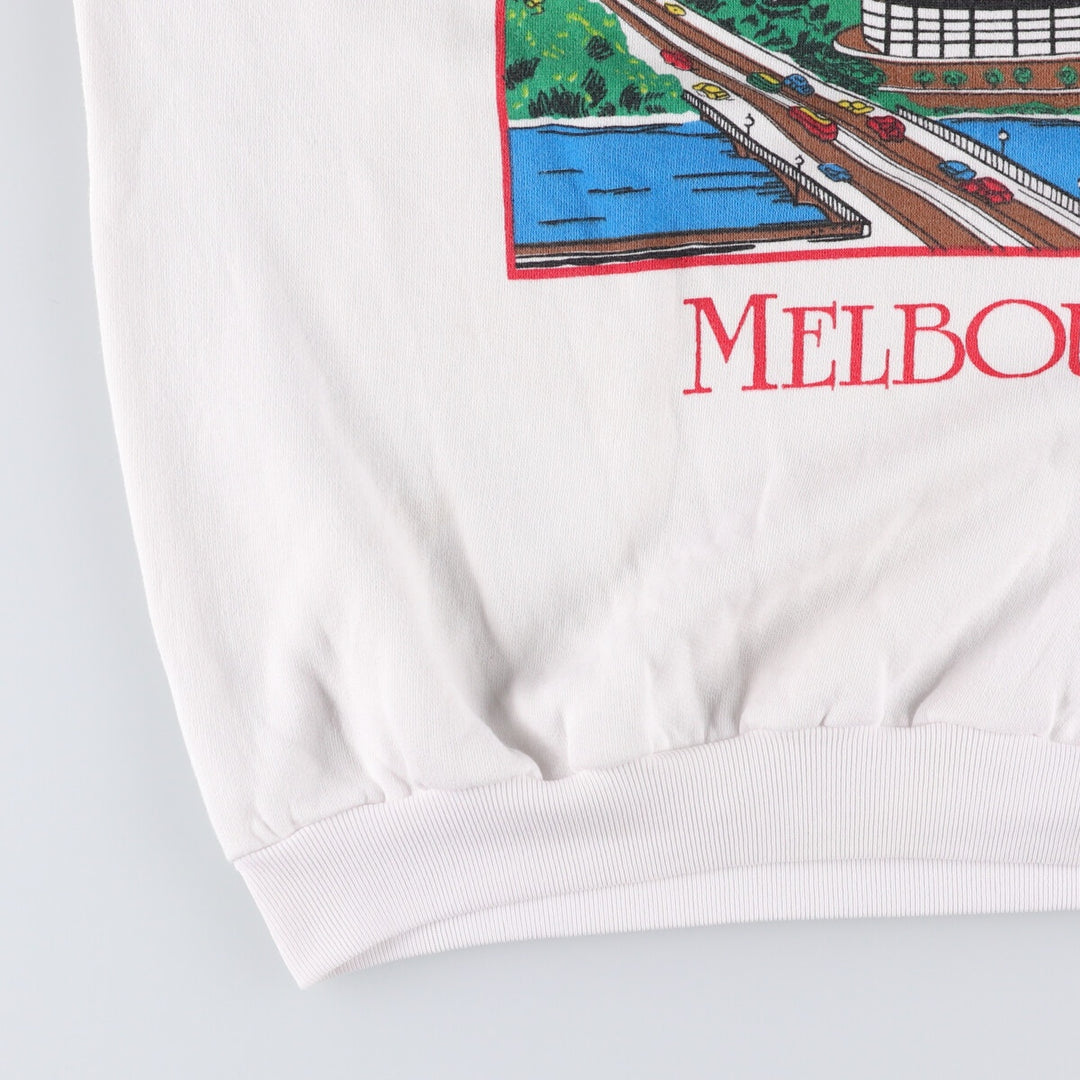NEWS BREAKERS Printed Sweatshirt, Men's XL cotton white type Vintage Second Hand
