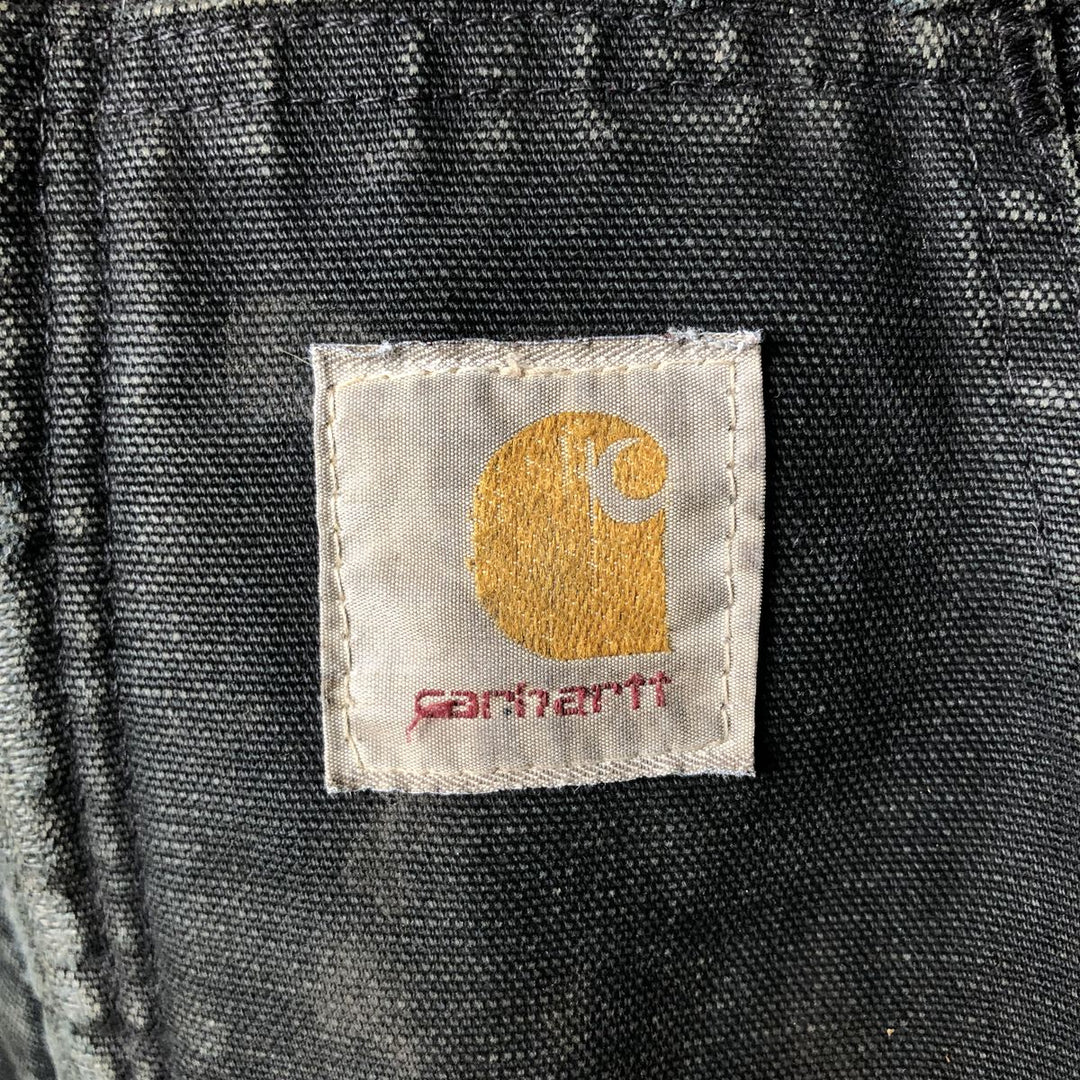 00'S Carhartt Active Jacket, Padded Duck Full Zip Hoodie, Men's XXL cotton black type Vintage Second Hand