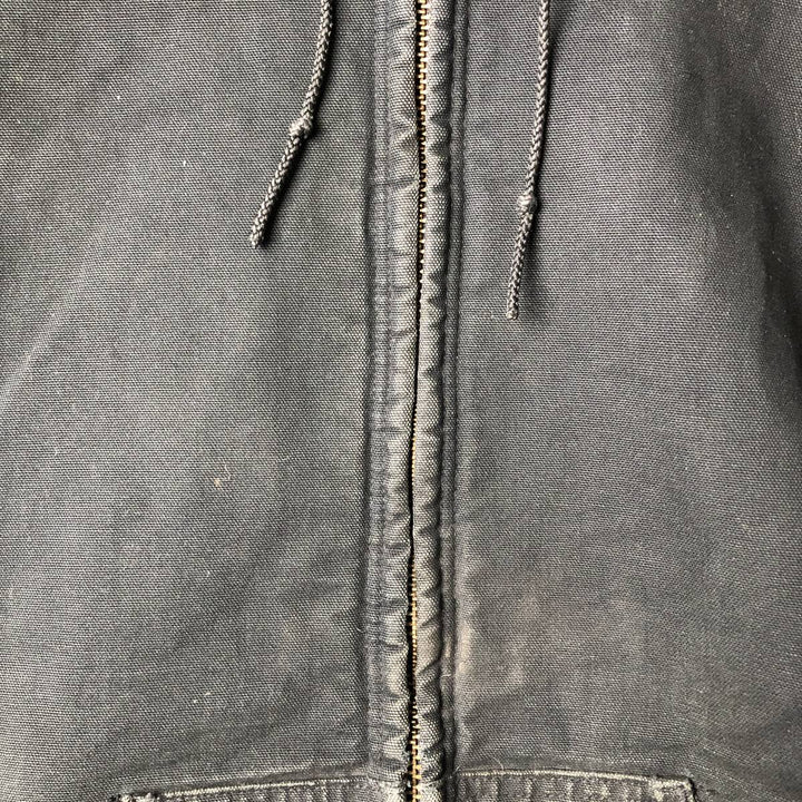 00'S Carhartt Active Jacket, Padded Duck Full Zip Hoodie, Men's XXL cotton black type Vintage Second Hand