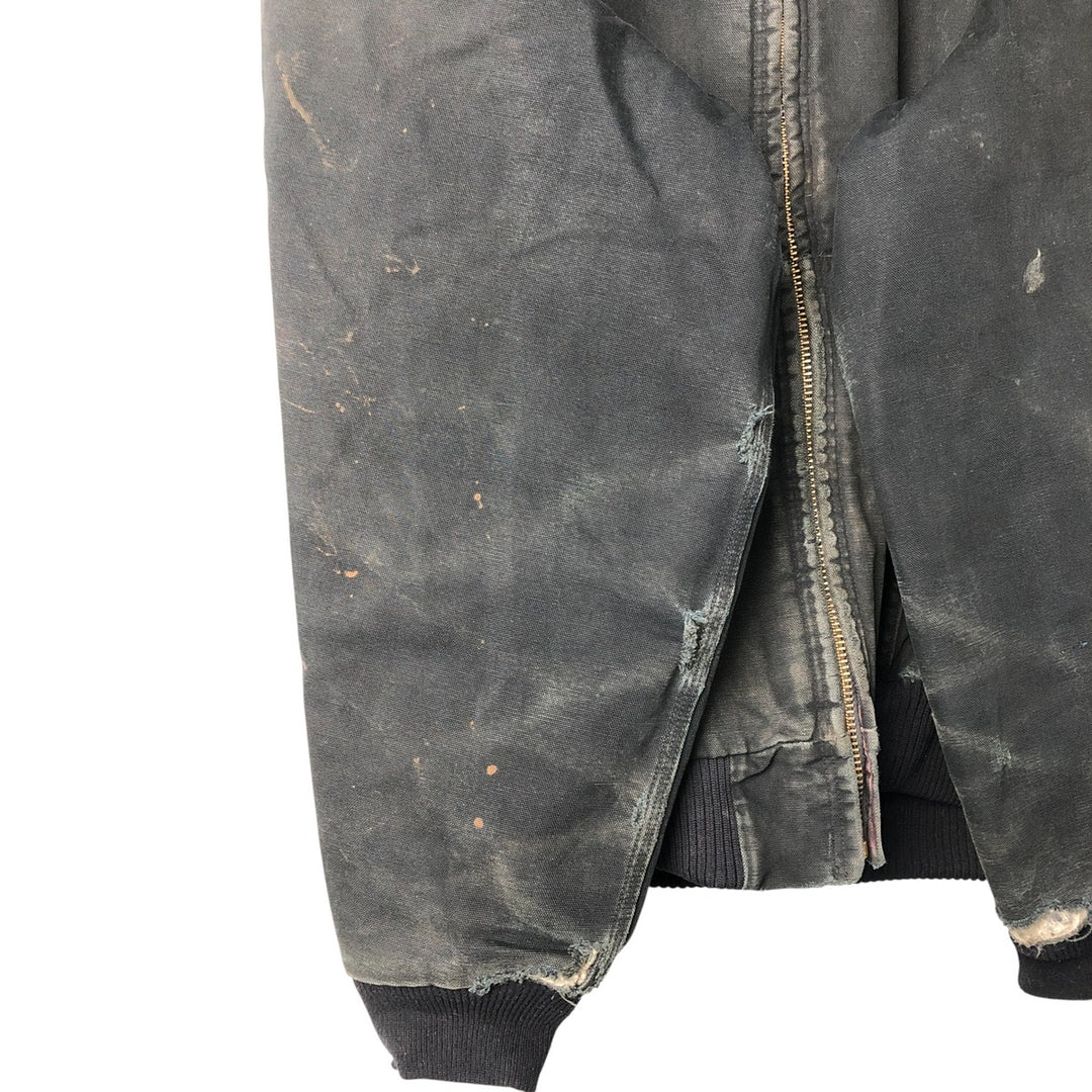00'S Carhartt Active Jacket, Padded Duck Full Zip Hoodie, Men's XXL cotton black type Vintage Second Hand