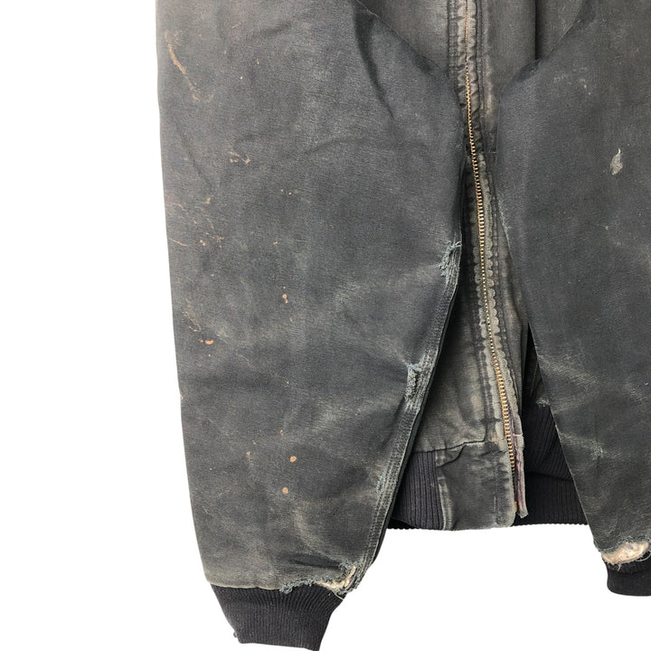 00'S Carhartt Active Jacket, Padded Duck Full Zip Hoodie, Men's XXL cotton black type Vintage Second Hand