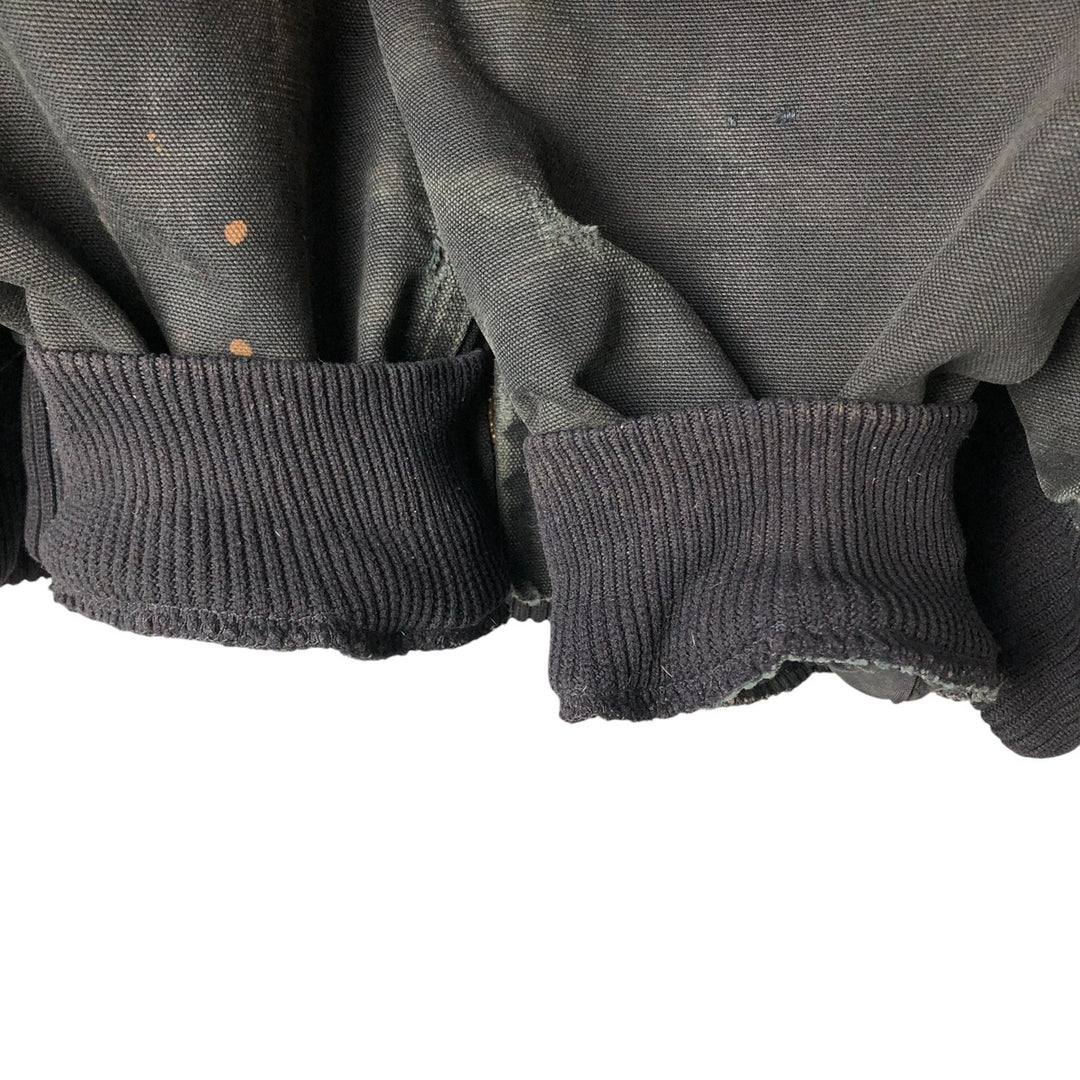 00'S Carhartt Active Jacket, Padded Duck Full Zip Hoodie, Men's XXL cotton black type Vintage Second Hand
