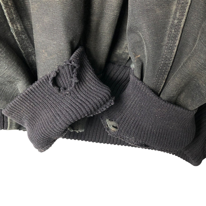 00'S Carhartt Active Jacket, Padded Duck Full Zip Hoodie, Men's XXL cotton black type Vintage Second Hand
