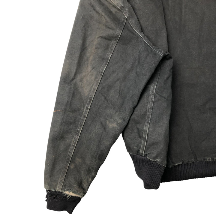00'S Carhartt Active Jacket, Padded Duck Full Zip Hoodie, Men's XXL cotton black type Vintage Second Hand