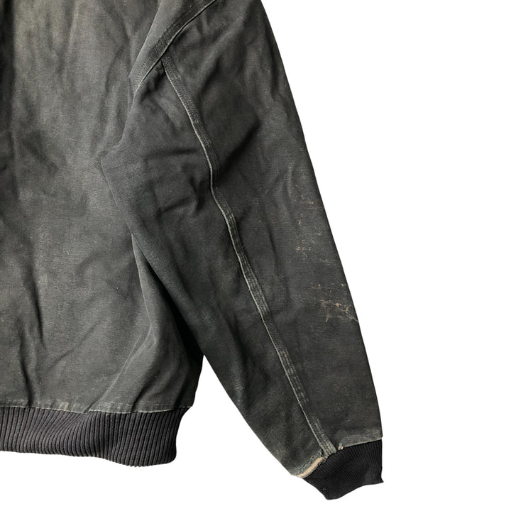 00'S Carhartt Active Jacket, Padded Duck Full Zip Hoodie, Men's XXL cotton black type Vintage Second Hand