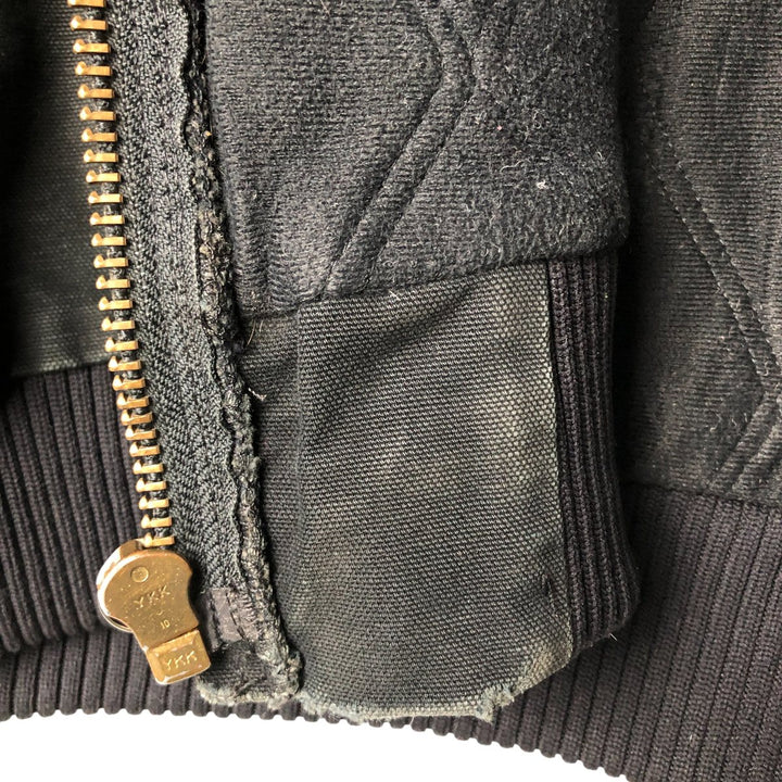 00'S Carhartt Active Jacket, Padded Duck Full Zip Hoodie, Men's XXL cotton black type Vintage Second Hand