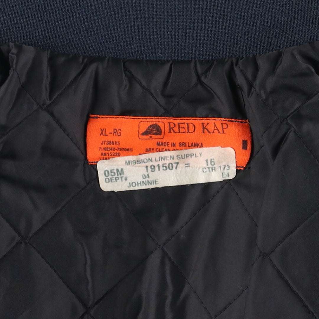90'S Red Kap padded work jacket, men's size XL, vintage unclear navy blue type Vintage Second Hand