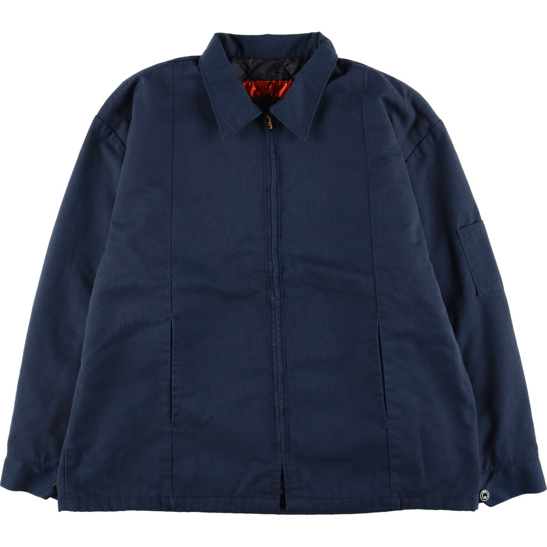 90'S Red Kap padded work jacket, men's size XL, vintage polyester navy blue type Vintage Second Hand