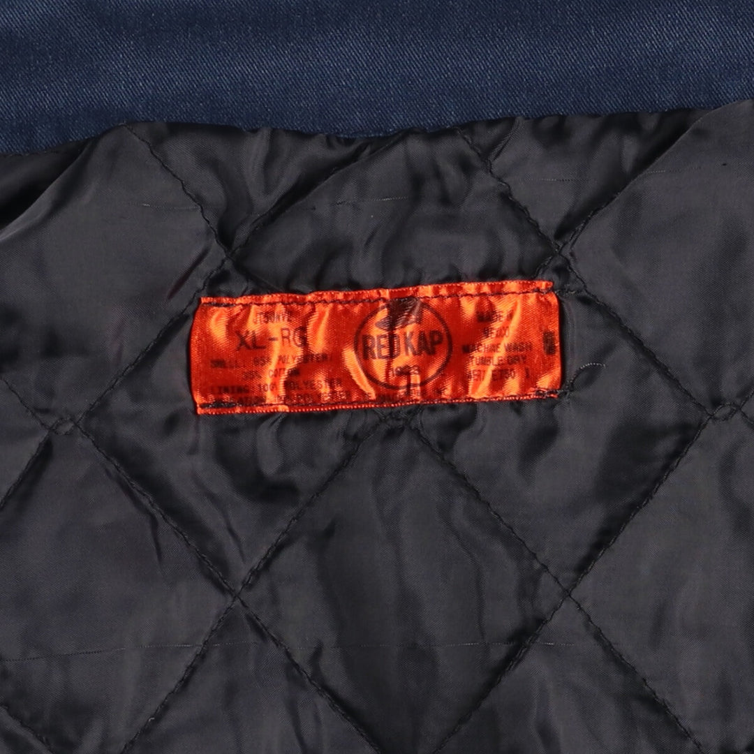 90'S Red Kap padded work jacket, men's size XL, vintage polyester navy blue type Vintage Second Hand
