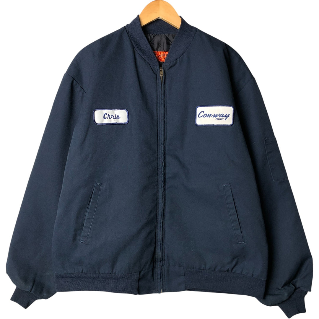 Red kap Work Blouson Men's XL polyester navy blue type Vintage Second Hand