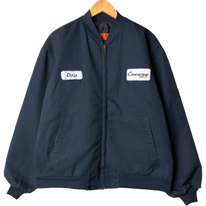 Red kap Work Blouson Men's XL polyester navy blue type Vintage Second Hand