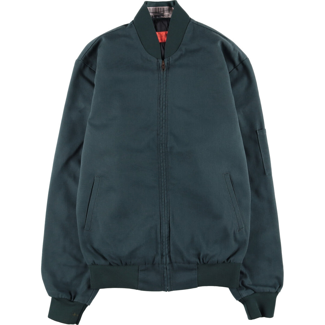 2000'S Red kap padded work jacket, men's size S polyester Khaki type Vintage Second Hand