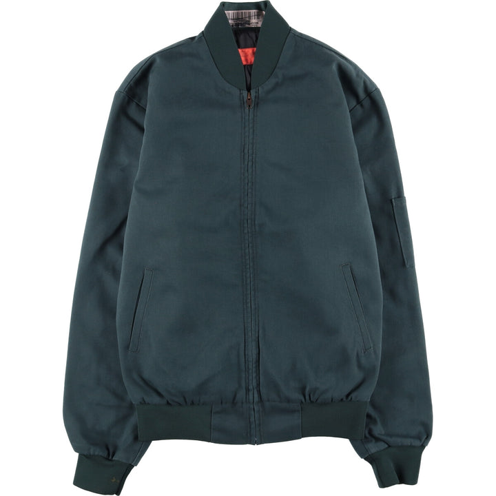 2000'S Red kap padded work jacket, men's size S polyester Khaki type Vintage Second Hand