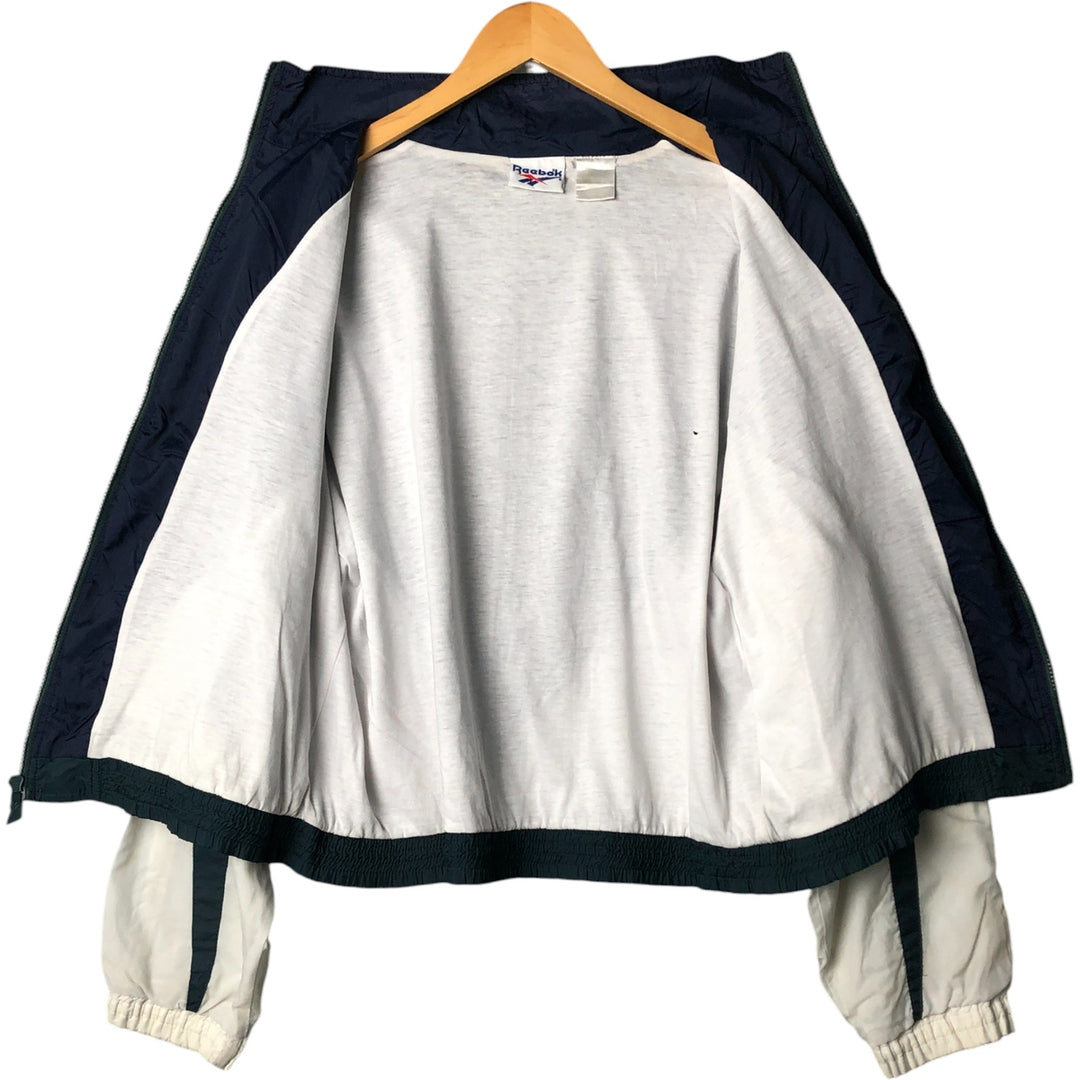 90'S Reebok Windbreaker, Men's Size Medium, Vintage unclear Green type dark green Vintage Second Hand