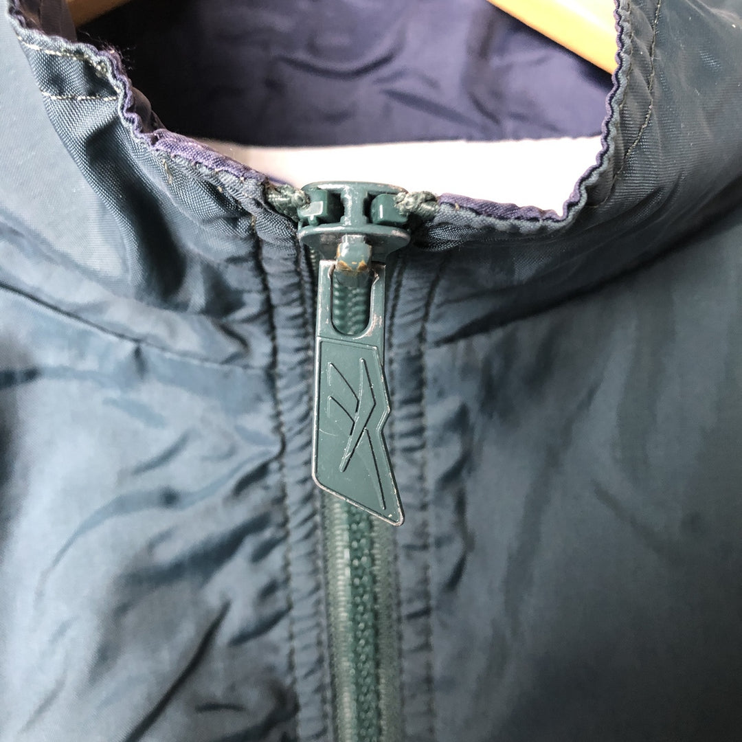 90'S Reebok Windbreaker, Men's Size Medium, Vintage unclear Green type dark green Vintage Second Hand