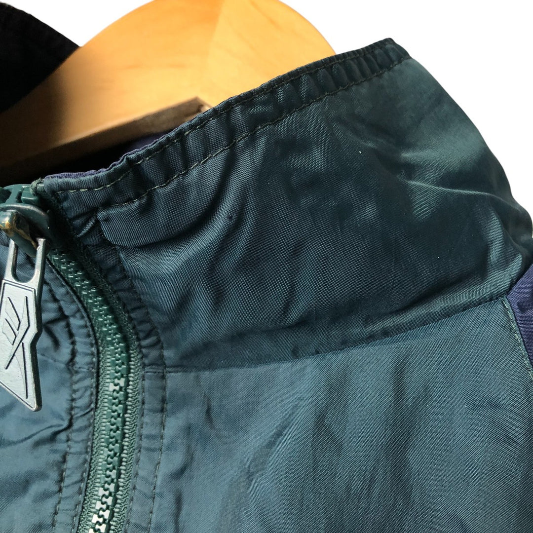 90'S Reebok Windbreaker, Men's Size Medium, Vintage unclear Green type dark green Vintage Second Hand