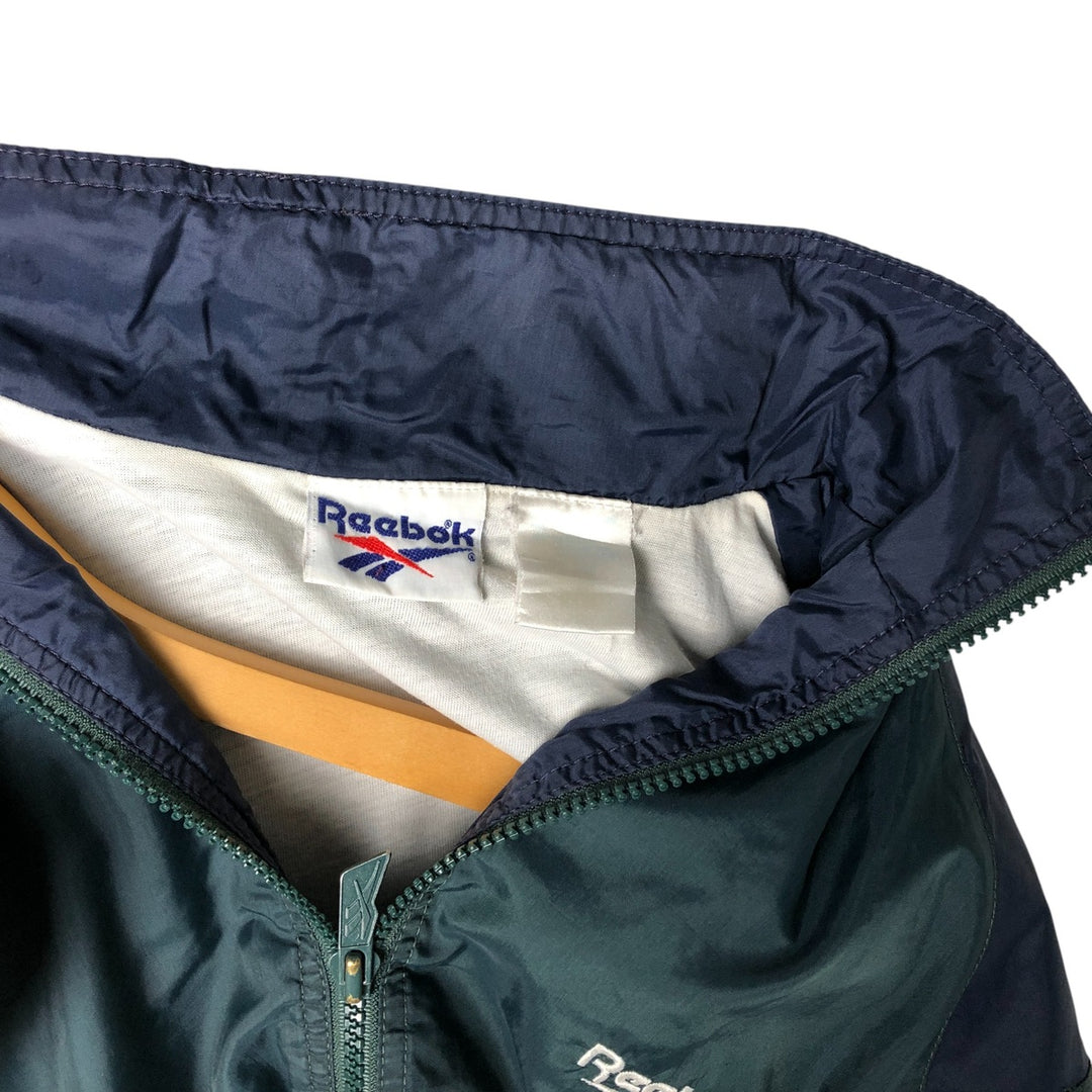 90'S Reebok Windbreaker, Men's Size Medium, Vintage unclear Green type dark green Vintage Second Hand