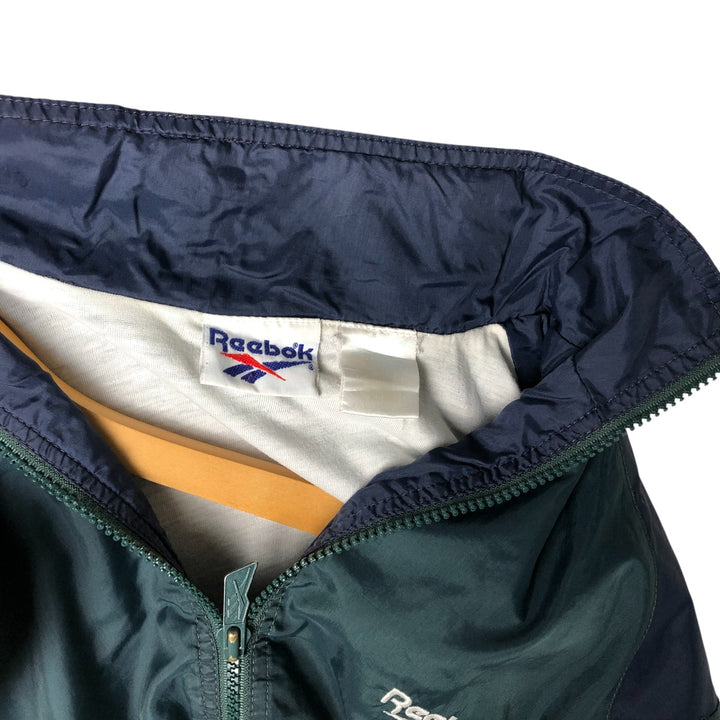 90'S Reebok Windbreaker, Men's Size Medium, Vintage unclear Green type dark green Vintage Second Hand