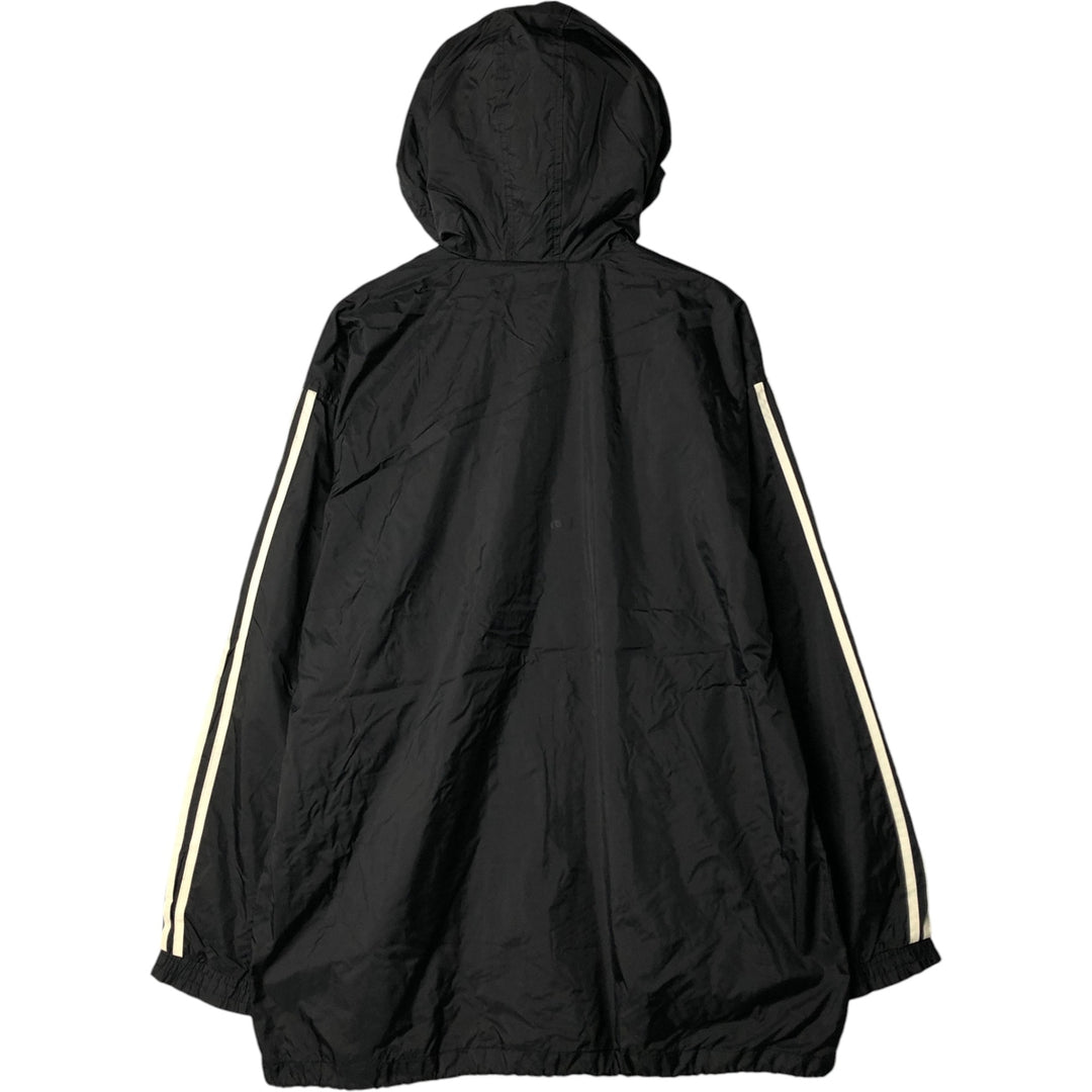 Vintage 80s-90'S Adidas nylon hoodie, size L, men's Nylon black type Vintage Second Hand