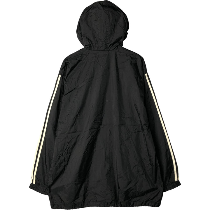 Vintage 80s-90'S Adidas nylon hoodie, size L, men's Nylon black type Vintage Second Hand