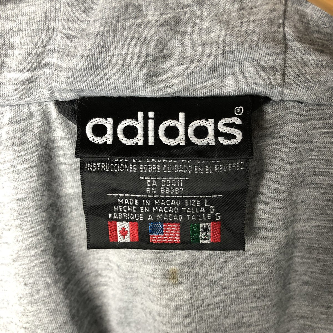 Vintage 80s-90'S Adidas nylon hoodie, size L, men's Nylon black type Vintage Second Hand