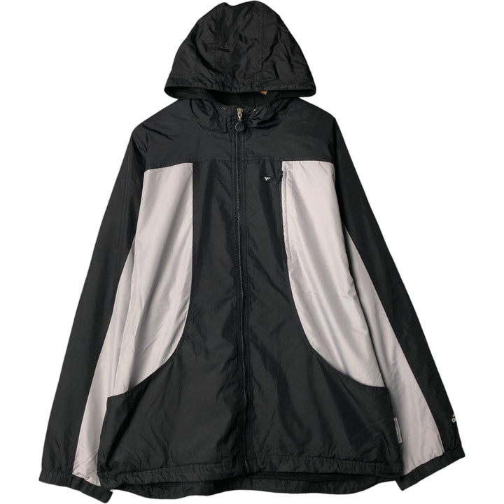 Vintage 90'S Adidas hooded windbreaker, men's size XL polyester black type Vintage Second Hand