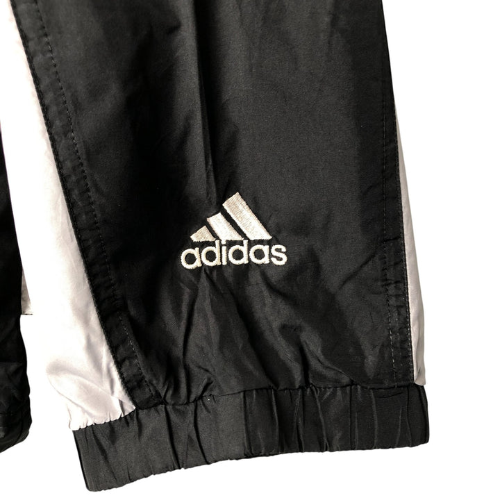 Vintage 90'S Adidas hooded windbreaker, men's size XL polyester black type Vintage Second Hand