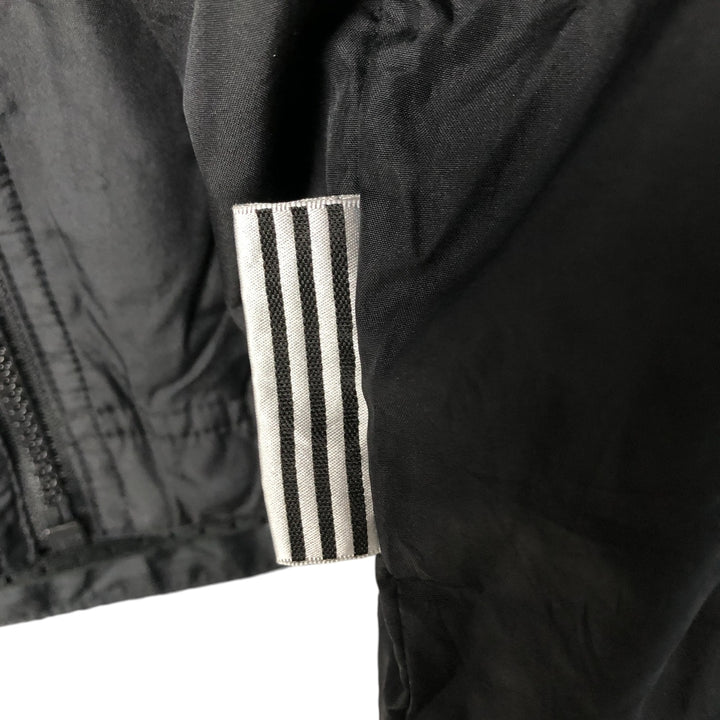 Vintage 90'S Adidas hooded windbreaker, men's size XL polyester black type Vintage Second Hand