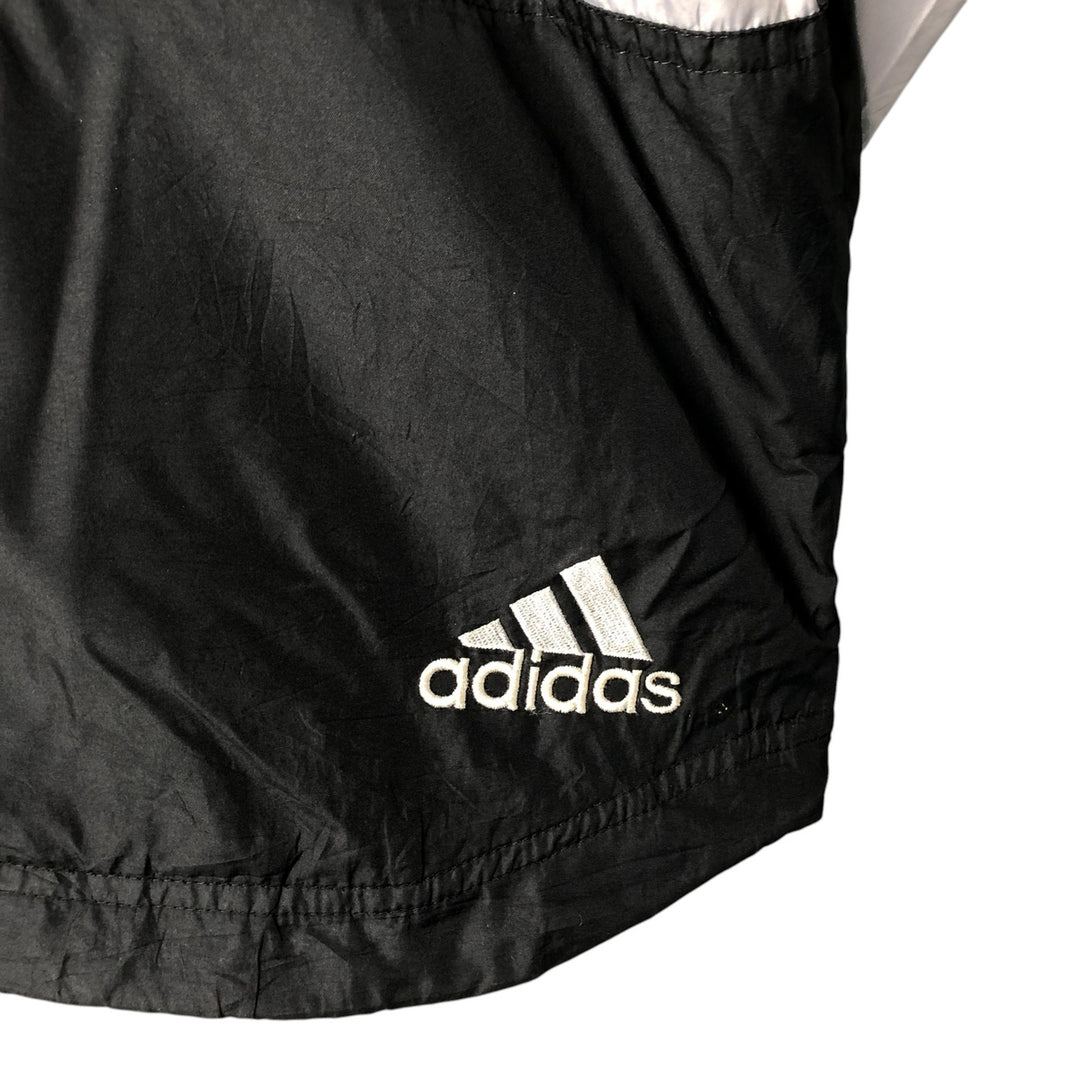 Vintage 90'S Adidas hooded windbreaker, men's size XL polyester black type Vintage Second Hand